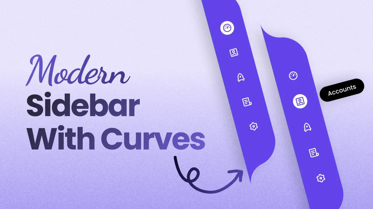 Sidebar Menu With Curves